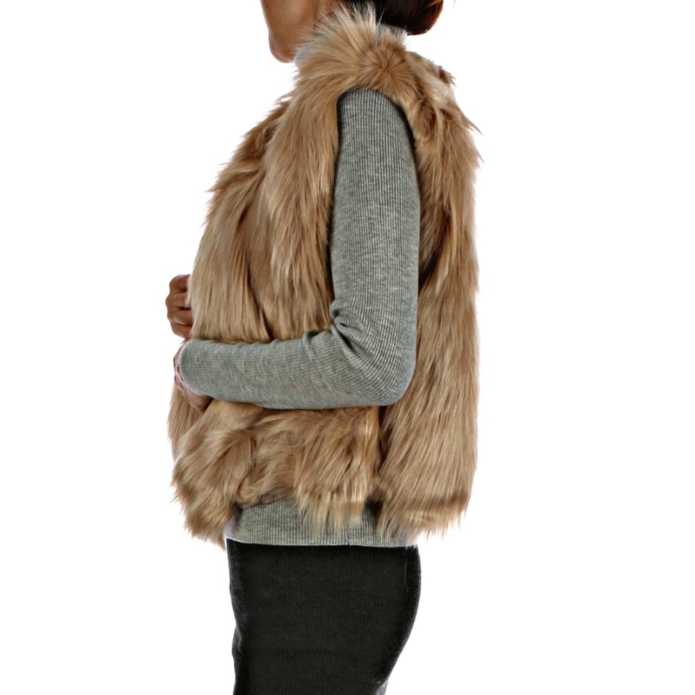 Russian Style Ribbed Fur Vest - Picture 2 of 6